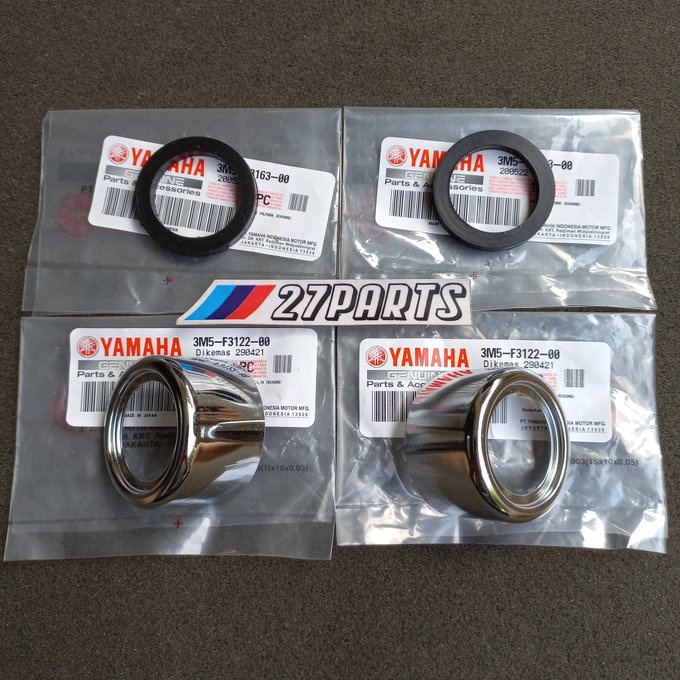 COVER RING CINCIN PLUS KARET SET KUPING KUPINGAN LAMPU RX KING COBRA RX KING MASTER YAMAHA ORIGINAL