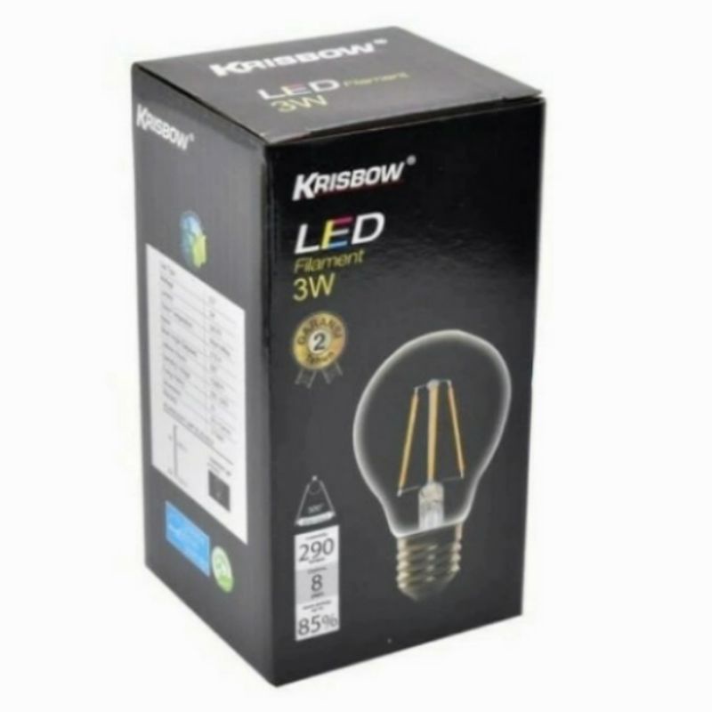 Bohlam Krisbow Vilamen Vintage 3 watt - Kuning / Lampu Hias / Lampu Cafe / Lampu Dekorasi
