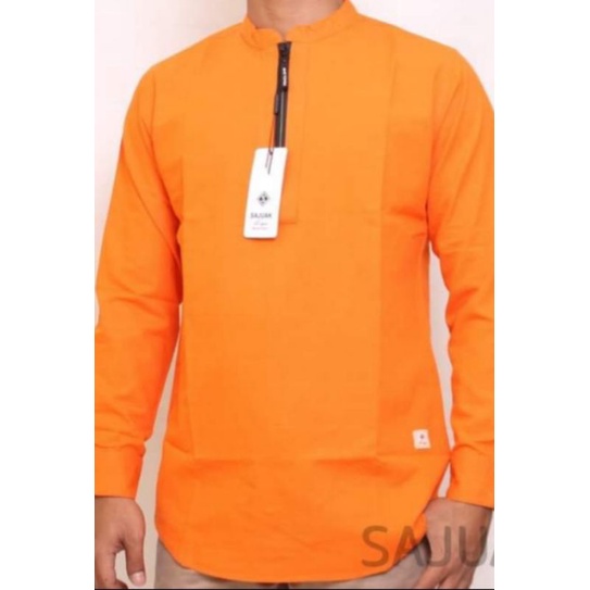 BAJU KEMEJA KOKO ORANGE CASUAL