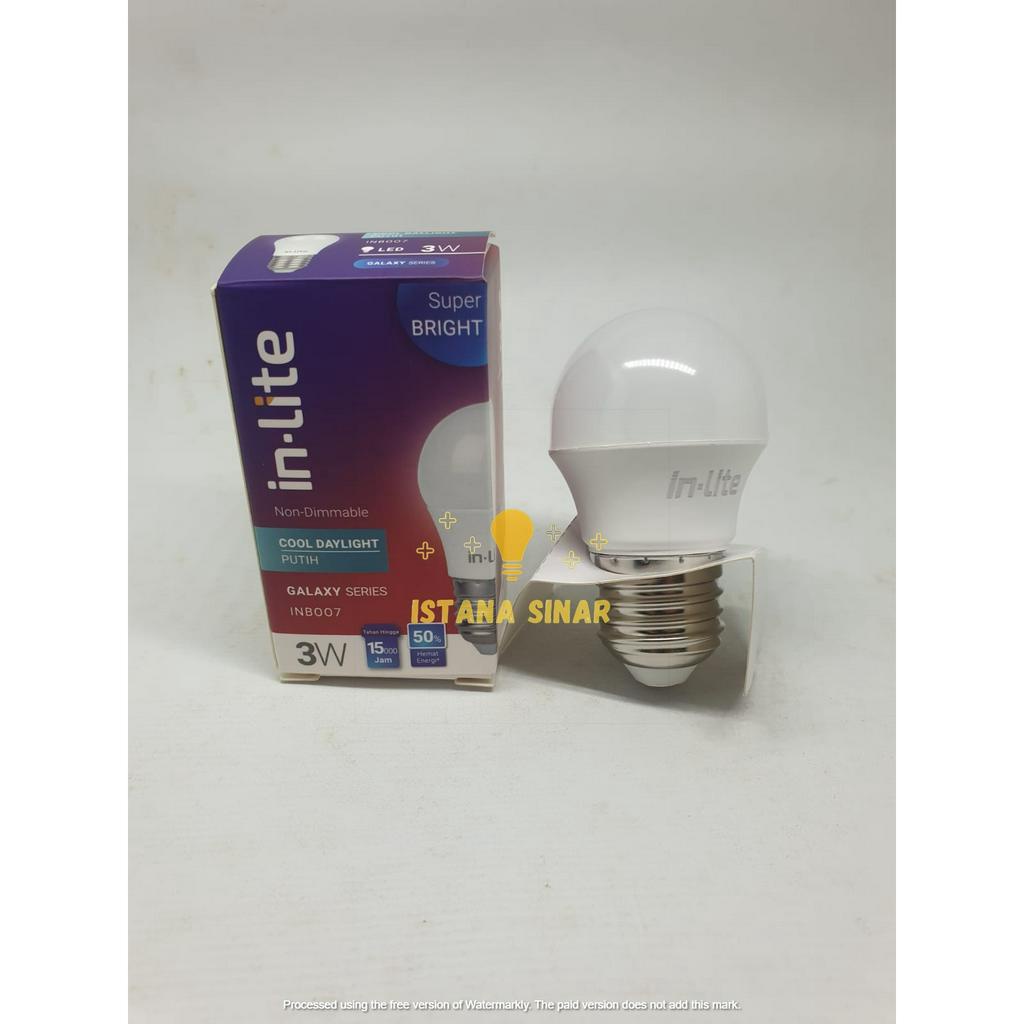 LAMPU LED INLITE IN-LITE 3W 3 W / WATT  / WT BOHLAM BERGARANSI