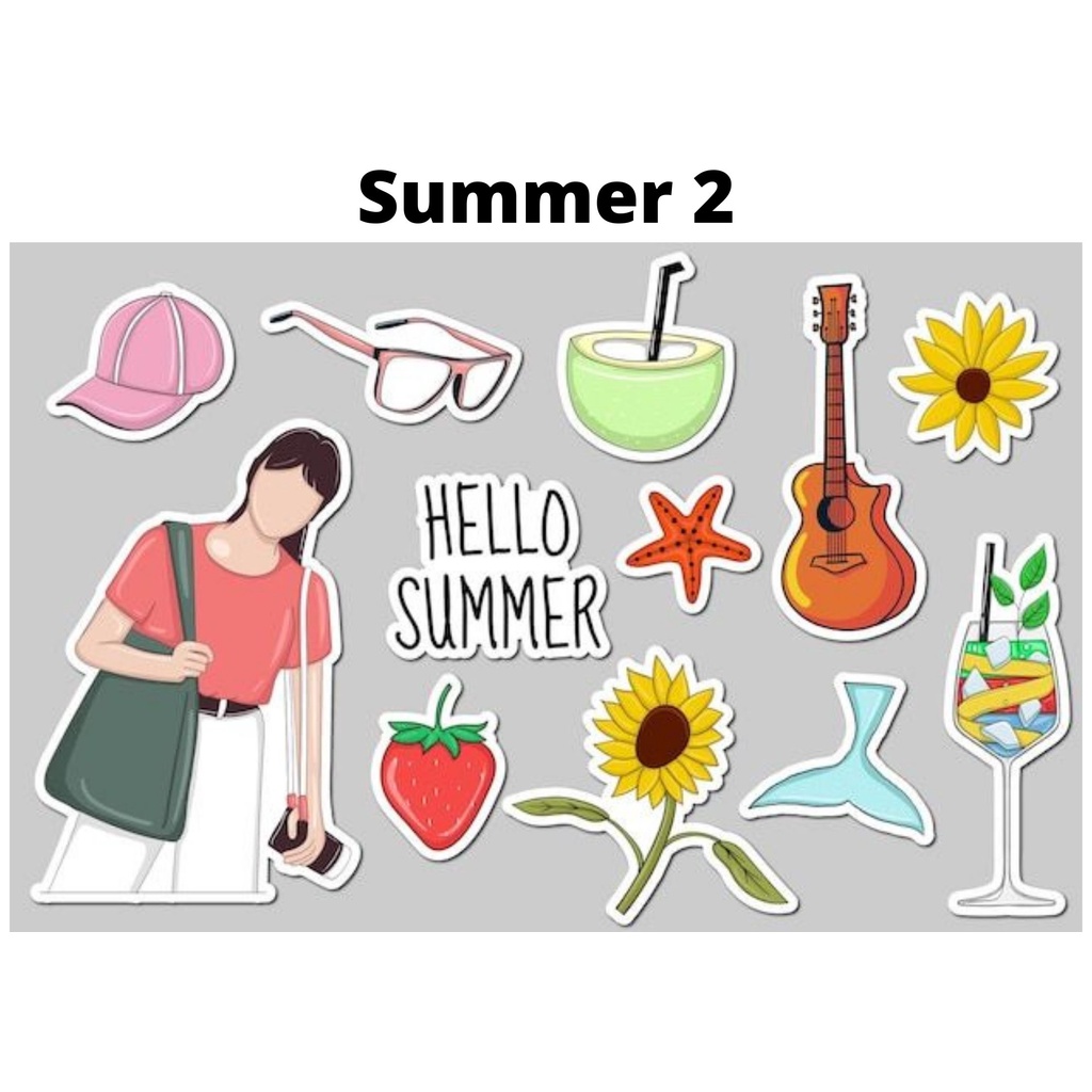 Sticker Girl Summer Tumblr Set Sticker Hp/ Laptop Aesthetic Murah