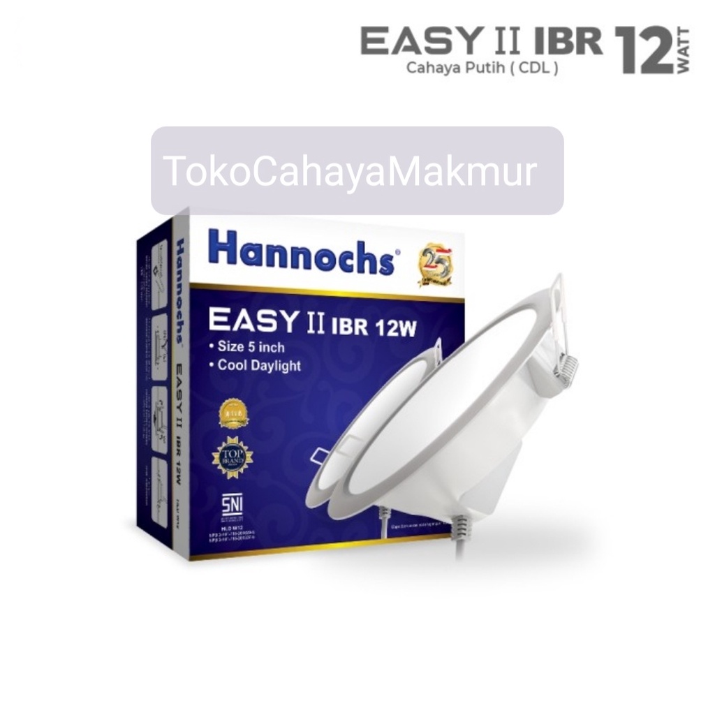 Lampu LED Downlight Hannochs Easy II IBR Round Bulat 12w 12watt CoolDayLight