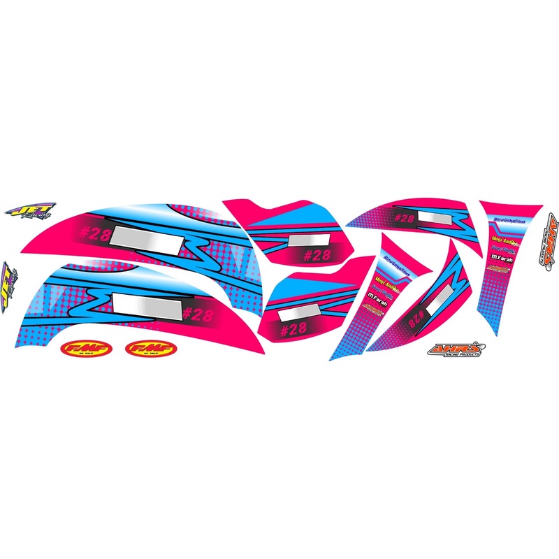 sticker / striping Decal Honda scoopy pink Full body