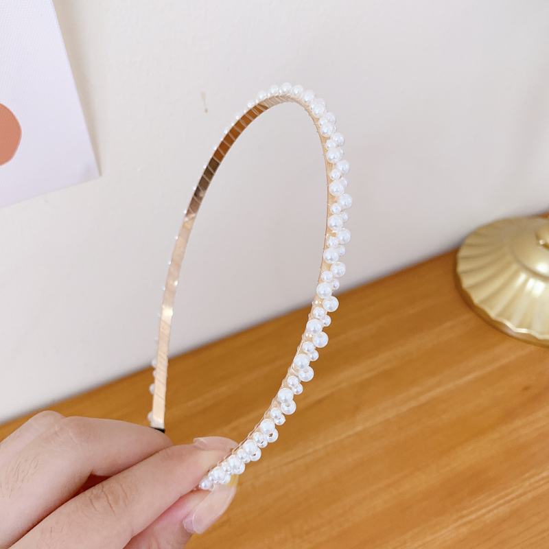 Bando Aksen Mutiara Imitasi simple Ala Korea Untuk Wanita