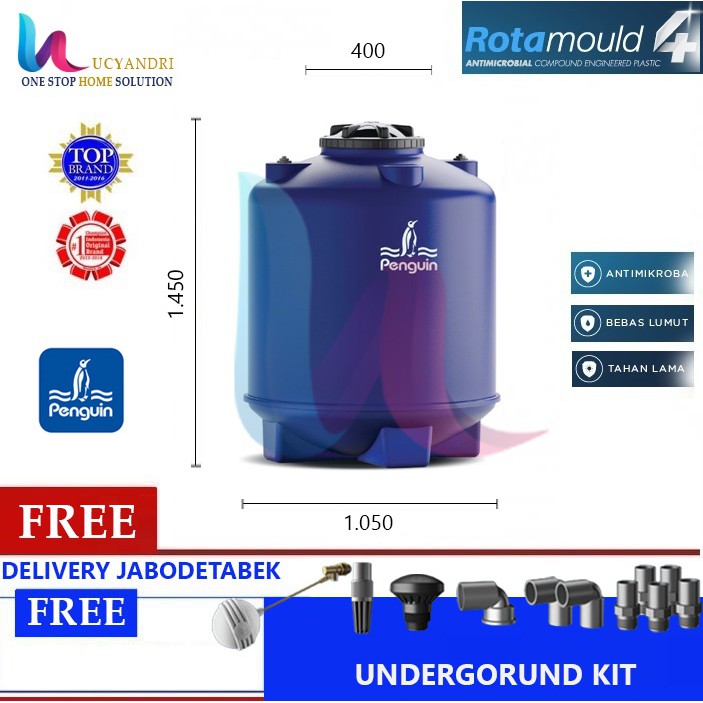 Tangki / Tandon / Toren Air Pendam Penguin TP 110 (1.000 liter) NEW