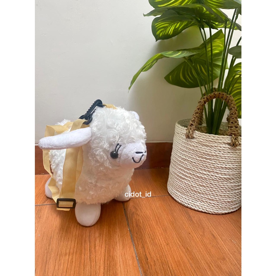 Tas Kambing Embe SHAUN THE SHEEP Bulu Lucu Imut Gemoy Selempang Wanita Baru Boneka Mewah Slingbag Kasual Tas Kepribadian Kartun Kambing