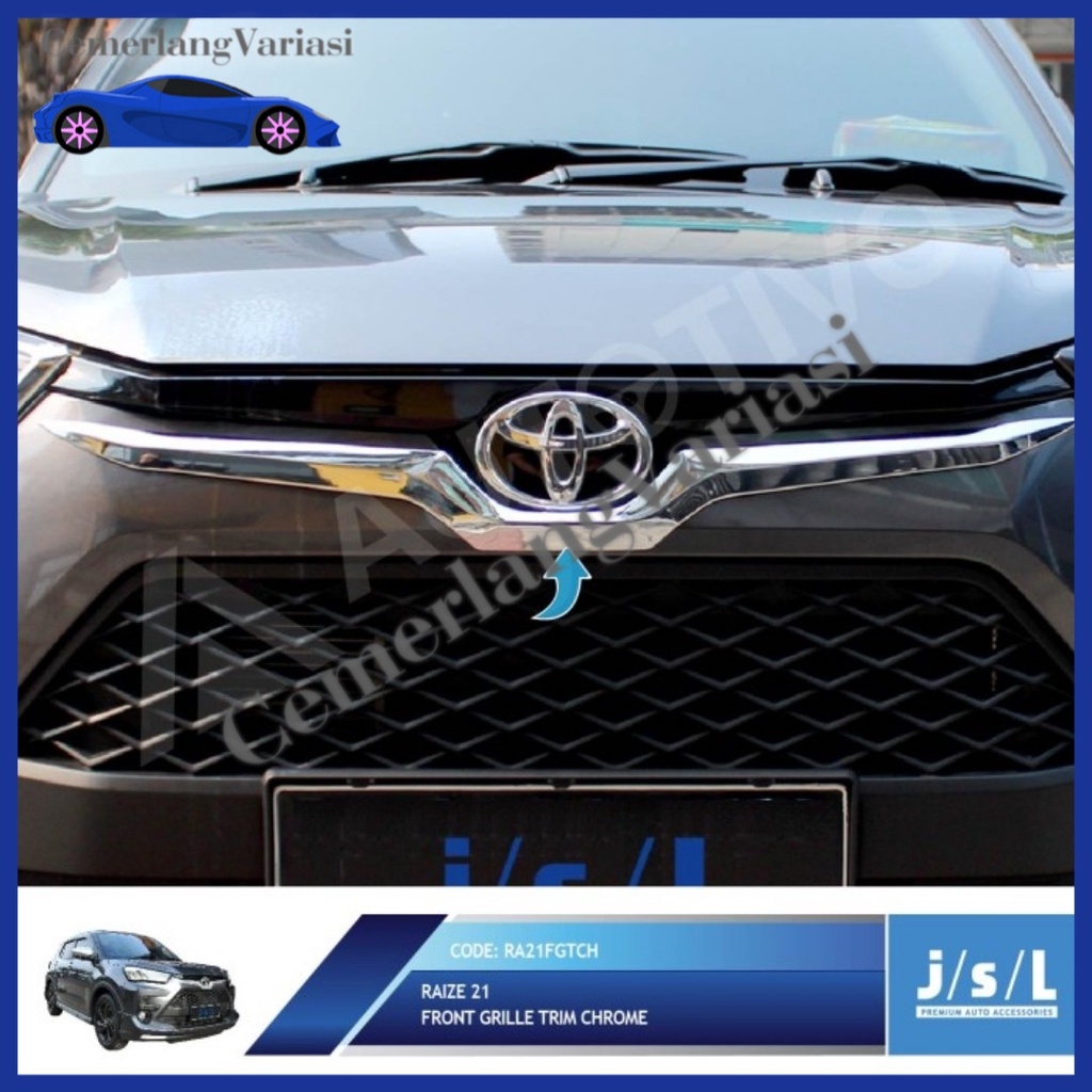 Front Grille Trim Toyota Raize 2021 Lis Grille depan JSL