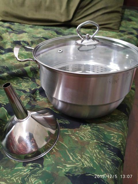 Panci Kukus Steamer Kukusan Dandang Stainless Steel 24 Cm