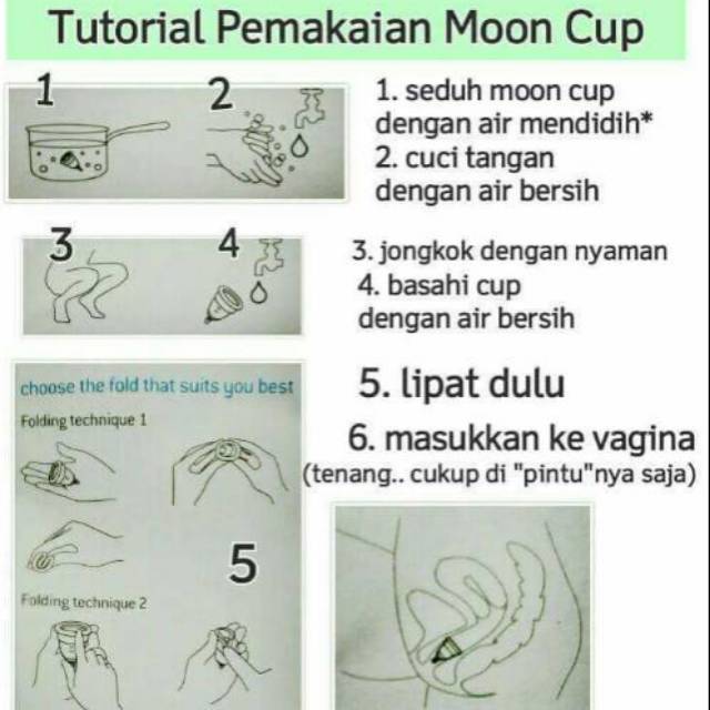 Cara guna menstrual cup