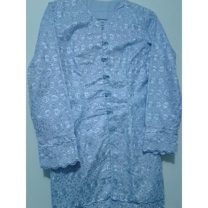 Kebaya wanita biru muda preloved