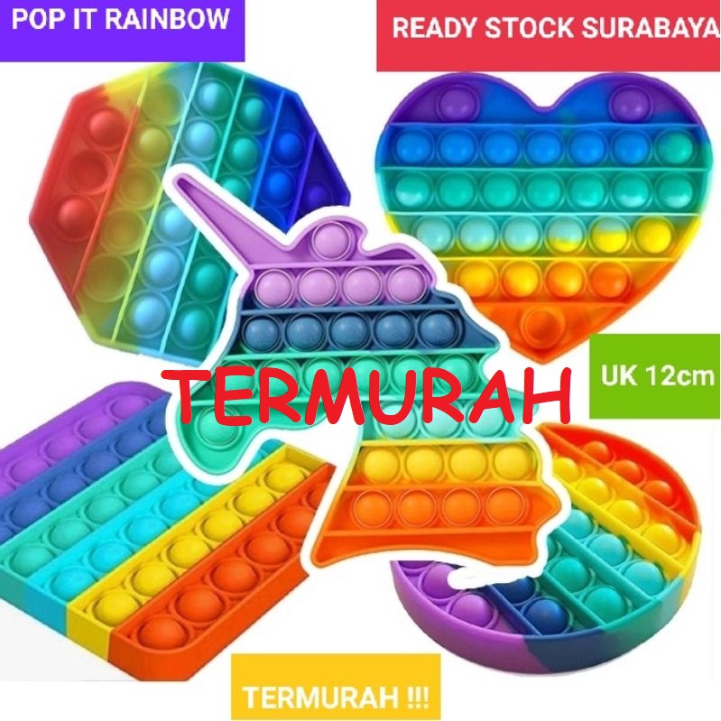 (Bayar di Tempat) Ready Stock Mainan Baru Fidget toys Murah Penghilang Stres Untuk anak Banyak Model / POP IT