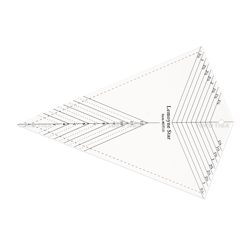 Penggaris Patchwork / Quilting Ruler Lemoyne Star (DT-10)