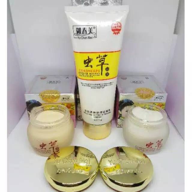 CORDY Set Cream Yu Chun Mei/Cordyceps day cream+night cream+facial foam