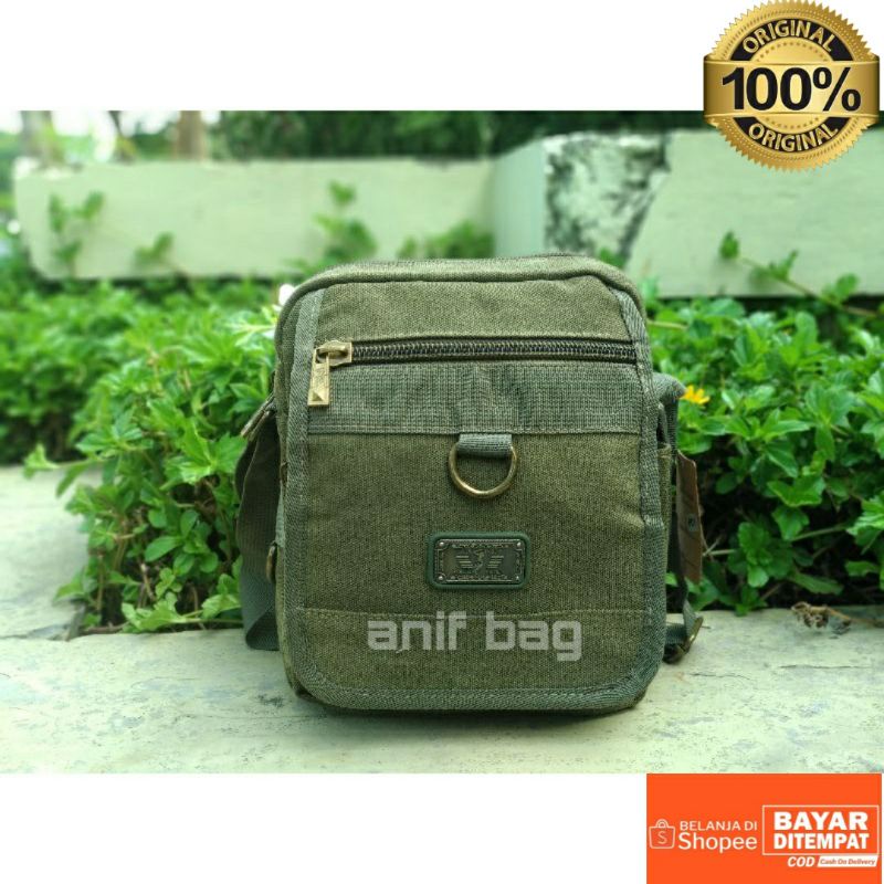 TAS SELEMPANG PRIA SLING BAG PRIA SELENDANG PRIA AIR POLO KANVAS KUAT DAN AWET IMPORT BAHAN CANFAS
