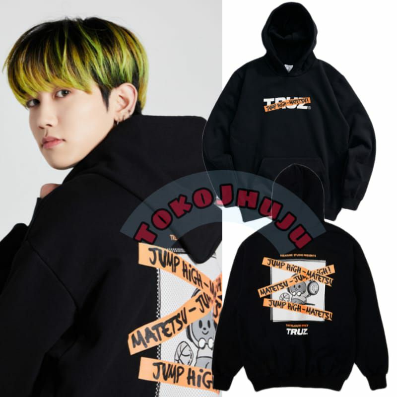 Jaket Hoodie Jumper Treasure Mashiho MATETSU PRINTING DTF depan + belakang