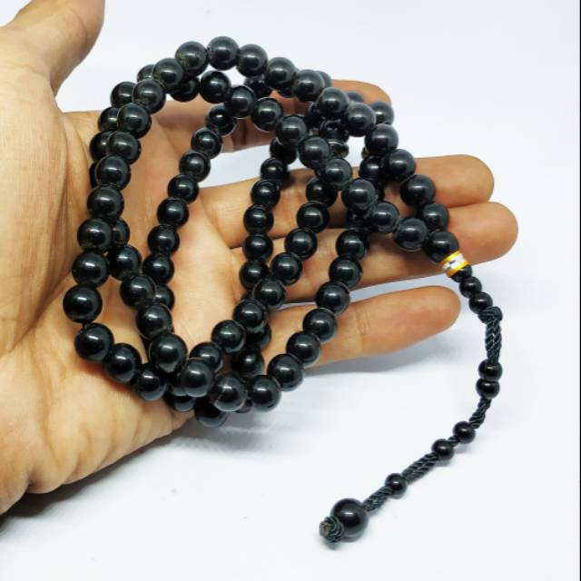 Tasbih Batu Akik Black Onyx Satam Hitam