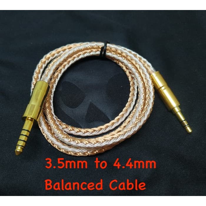 Aux Headphone Cable 16 Braid 3.5mm 2.5mm 4.4mm Balanced Jack M2M