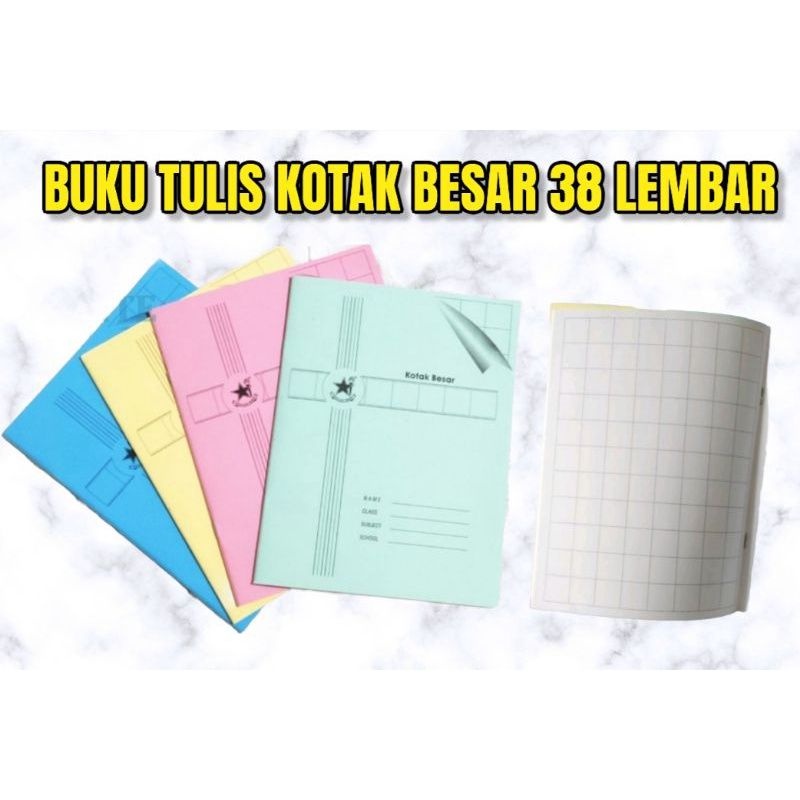 

Buku Tulis Kotak Besar 38 Lembar / Buku Tulis Mandarin 1 pcs
