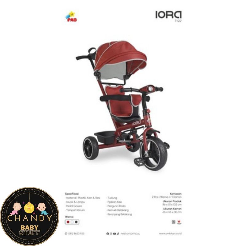 SEPEDA ANAK RODA TIGA IORA PMB T22 TRICYCLE