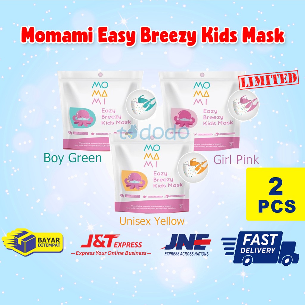 Momami Easy Breezy Kids Mask - Masker Anak (2 Pcs)