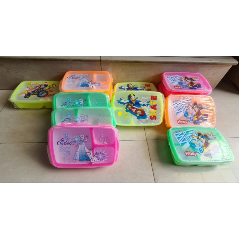 &lt;CJ&gt;&gt;lunch box tempat makan sekat 3