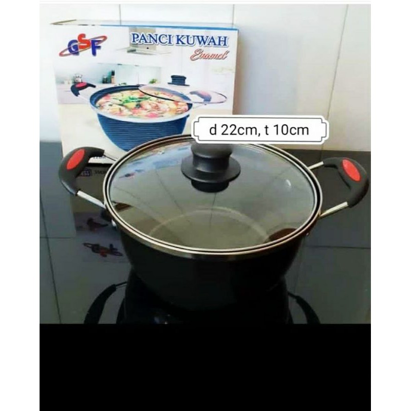panci kuah enamel