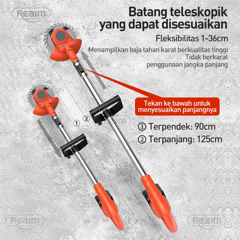 ⚡ 2 baterai ⚡KUALITAS JERMAN Reaim 288V Mesin Pemotong Rumput listrik pemotong rumput elektrik mesin pemotong rumput tanpa kabel Reaim-gcj001