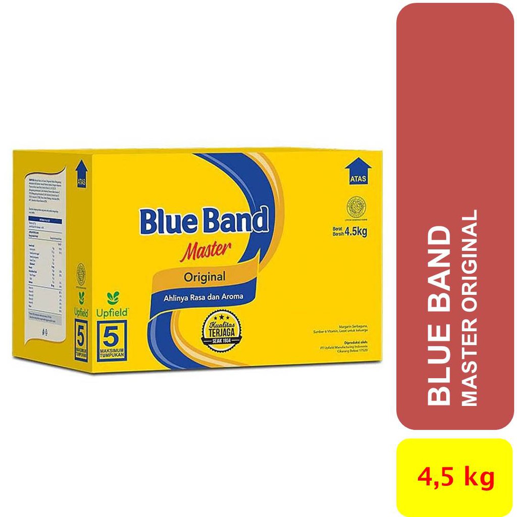 

Margarine Master kemasan Kardus 4,5 kg merk BLUE BAND