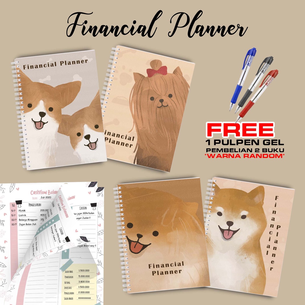 

Hanabi Uang Planner / Financial Planner Beli 2 Buku Gratis Pen Gel Kode FP01