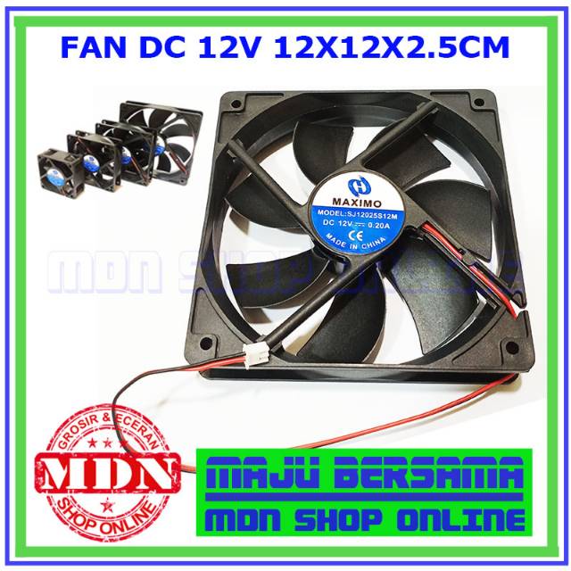 OK Fan Dc 12V 12cm - Kipas Dc 12V 12cm 12x12x2.5cm Original Ds3