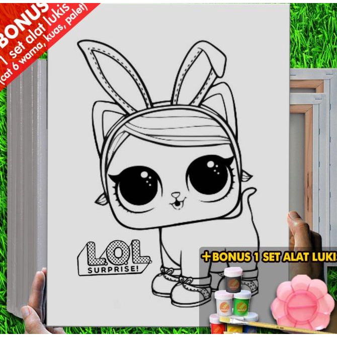 

Kanvas Lukis Anak LOL Surprise 30x40 cm Bonus 1 Set Alat Lukis MEL1089