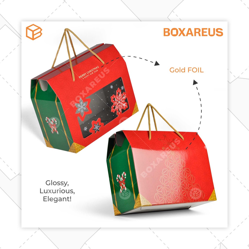 Toples Box Natal Kue Kering Packaging Christmas Hampers | TB24 NATAL