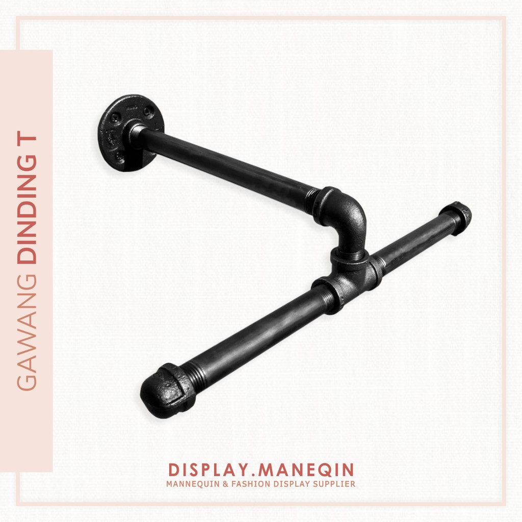 Gantungan Gawangan Gawang Baju Dinding Tembok T DM 18 Stainless Murah Bisa Gosend