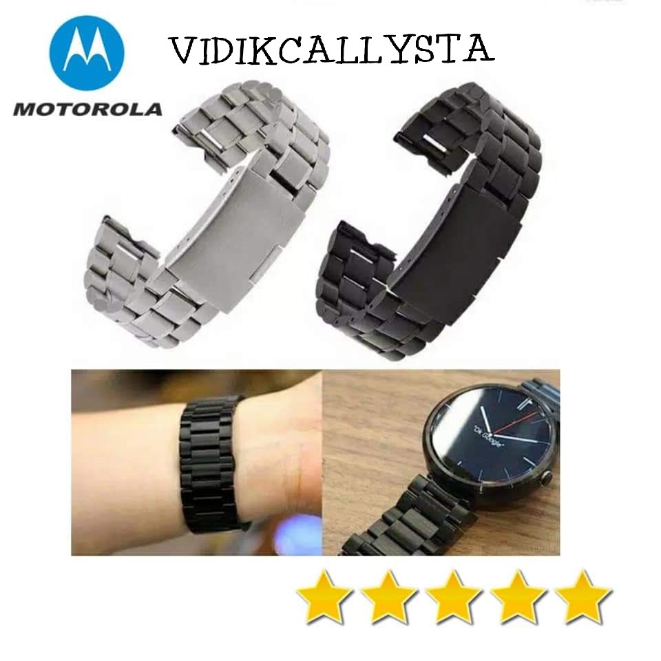 Tali strap Watch Jam tangan Motorola moto 360 1st gen Rantai Stainless Original OEM