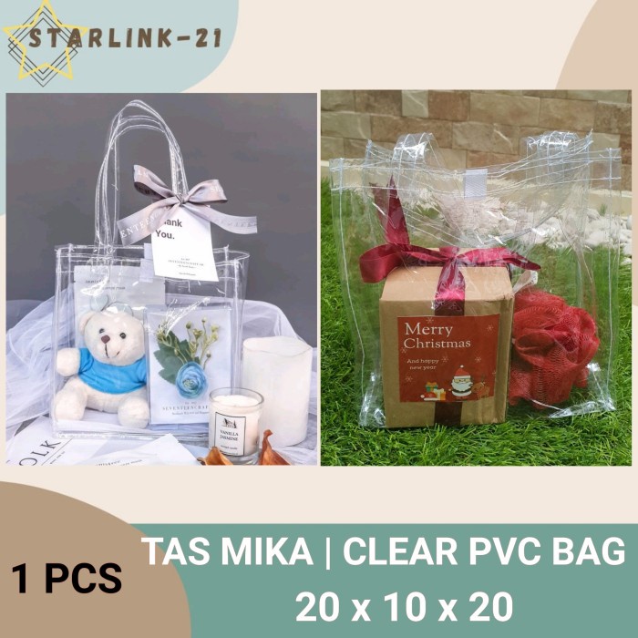 

TAS MIKA BENING | CLEAR PVC BAG | Tas Transparan 20x10x20