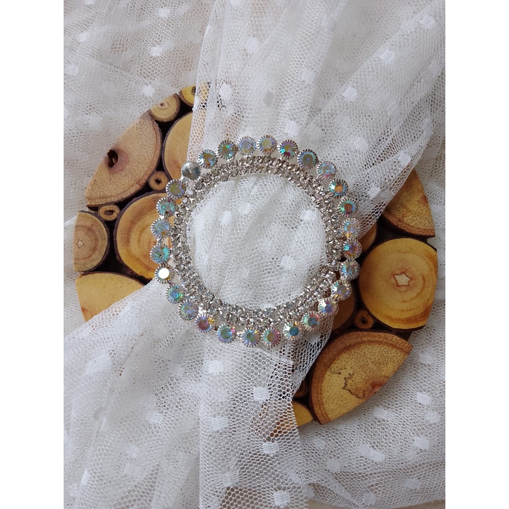 RING / BROS /  CINCIN BENTUK GESPER BERKILAU  BAHAN IMPORT ANTI LUNTUR-bulat 2