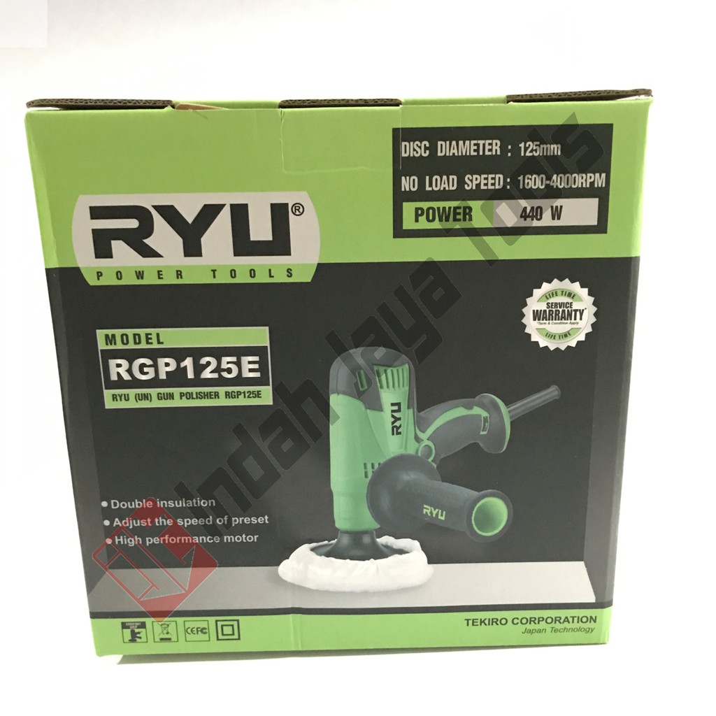 RYU RGP125 Mesin Poles Mobil Motor - Alat Polisher Variable Speed