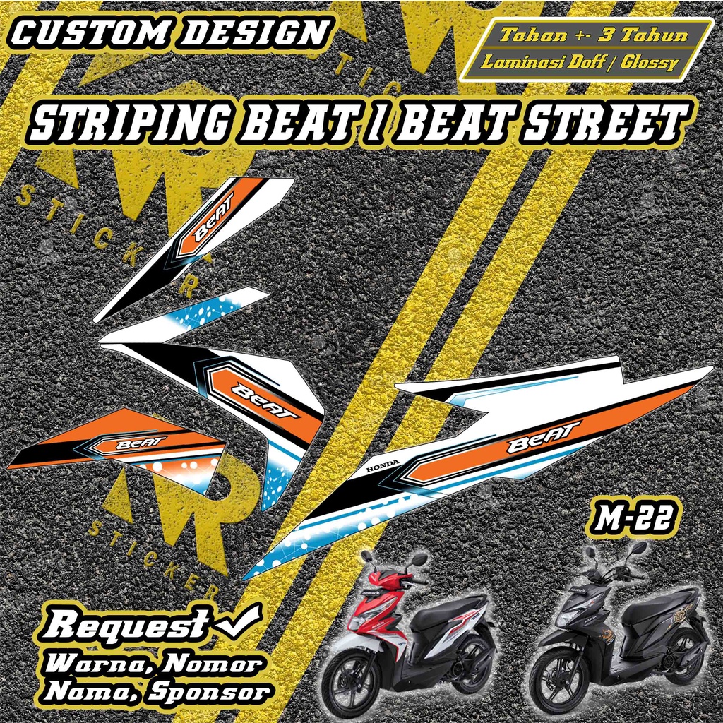 Stiker Striping Beat Esp / Beat Street custom desain sticker beat sticker beat street | M22 | KR STI