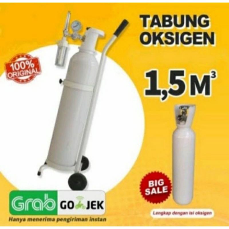 Tabung oksigen komplit siap pake tabung medis