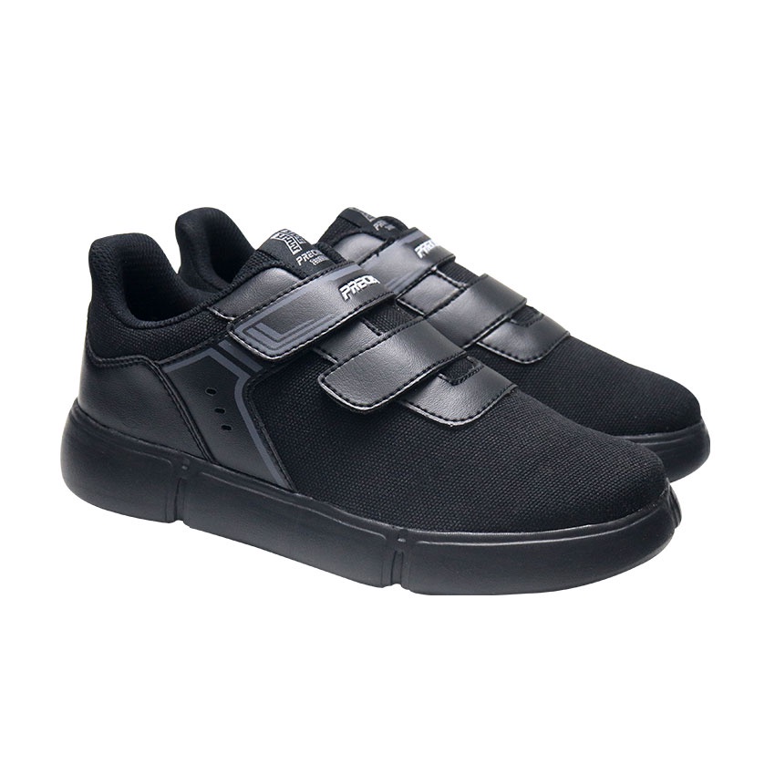 Precise Derell JT Sepatu Sneakers Sekolah Anak - All Black