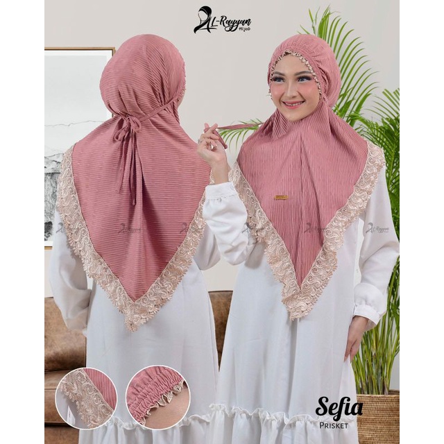 Hijab/Jilbab instan Jersey SEFIA ori AL-RAYYAN