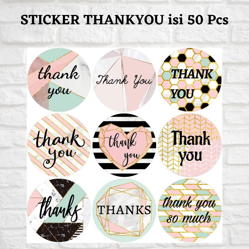 

[isi 50] Sticker Thankyou - Stiker thankyou - sticker terimakasih - stiker terimaksih