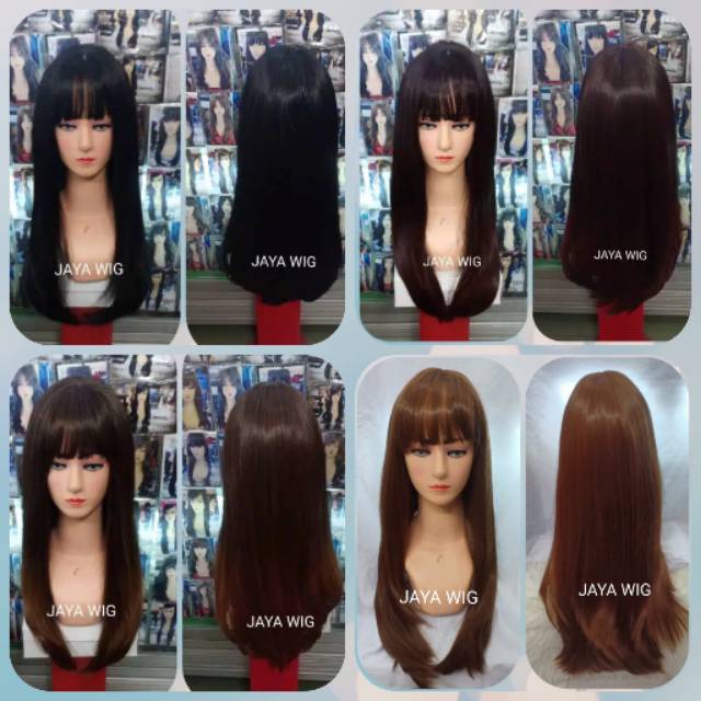 WIG LURUS PANJANG PONI TIPIS