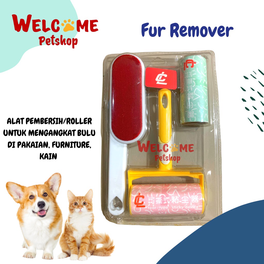 Fur Remover Pembersih Pengangkat Bulu Anjing Kucing Kelinci Roller