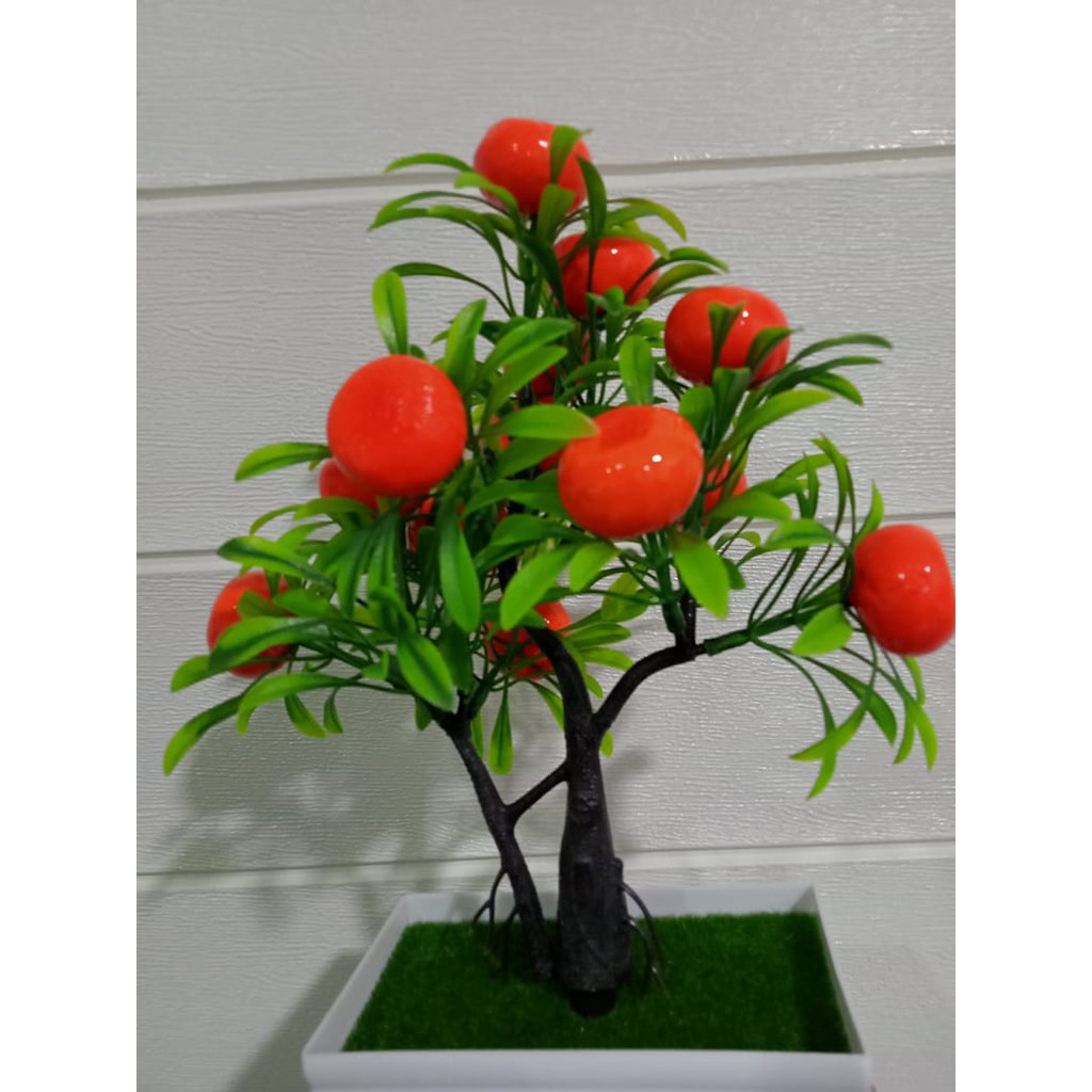 DF Ornamen Bunga plastik Buatan Dekorasi Rumah/ Flower Artifisial Vas Pot Bunga Buah BUNGA KODE 14-8