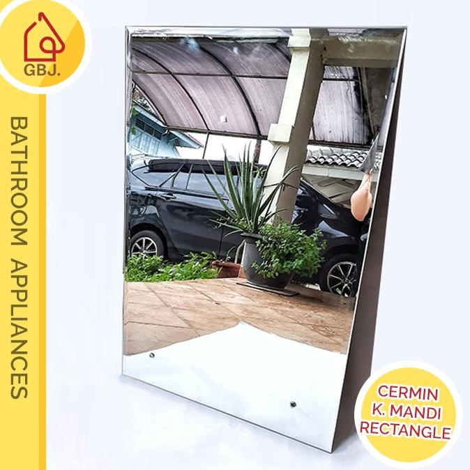 CERMIN KAMAR MANDI PERSEGI PANJANG / CERMIN MURAH - Motif