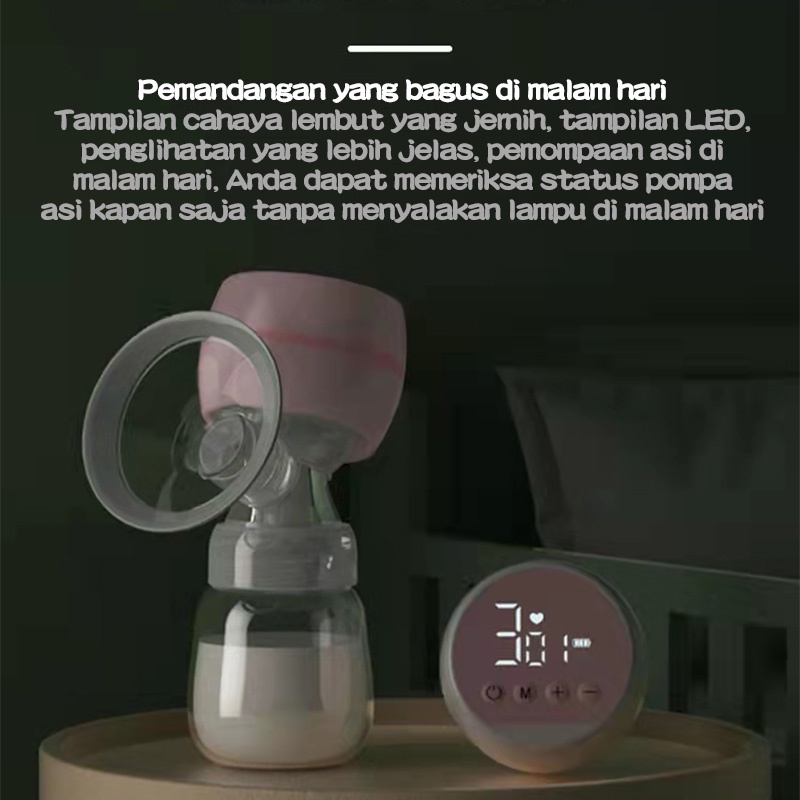 Pompa asi elektrik /HRXNQ01/ pompa asi /Breast Pump Portable-pink