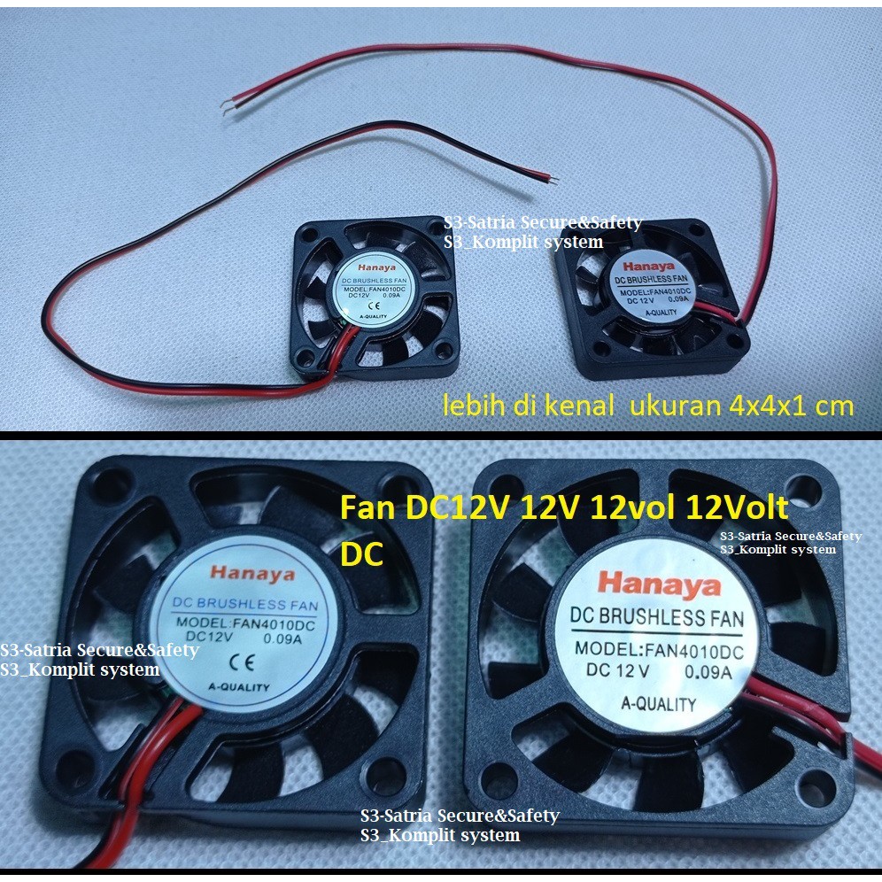 Cooling Fan 4cm Kipas Hanaya Dc 12v 4 Cm Brushless 12 V Volt Kecil Shopee Indonesia