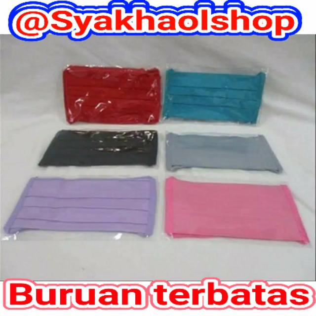 MASKER HIJAB TALI SAMBUNG TALI PUTUS KAIN DRILL