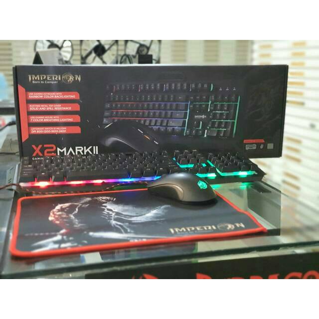 IMPERION X2 MARK II PAKET COMBO KEYBOARD MOUSE DAN MOUSEPAD